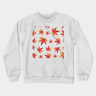 Watercolor Autumn maple leaf Pattern Crewneck Sweatshirt